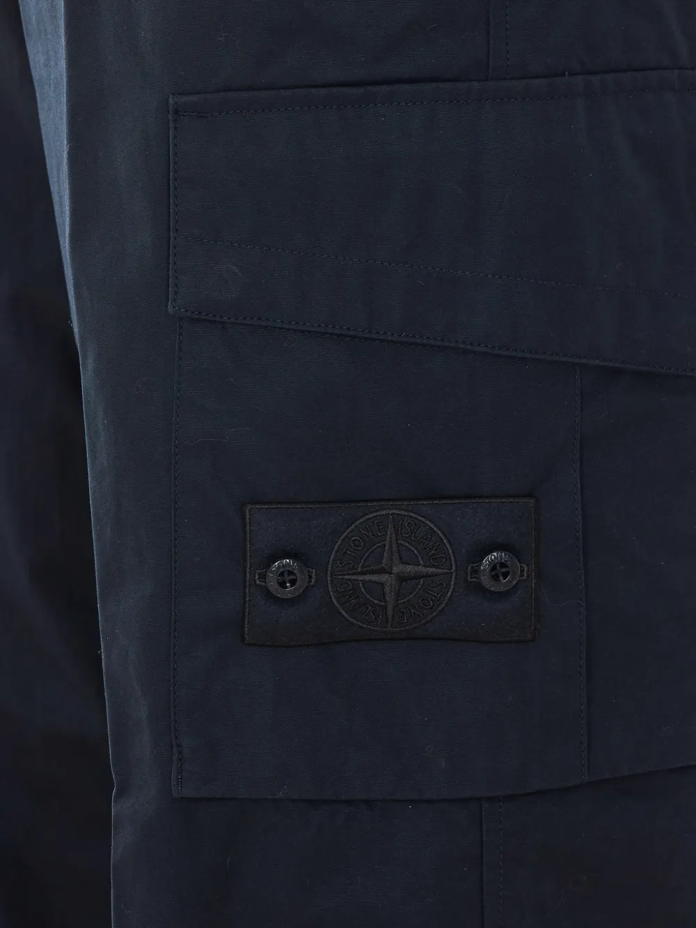 Stone Island Katoenen canvas S.I. Cargo broek Blauw