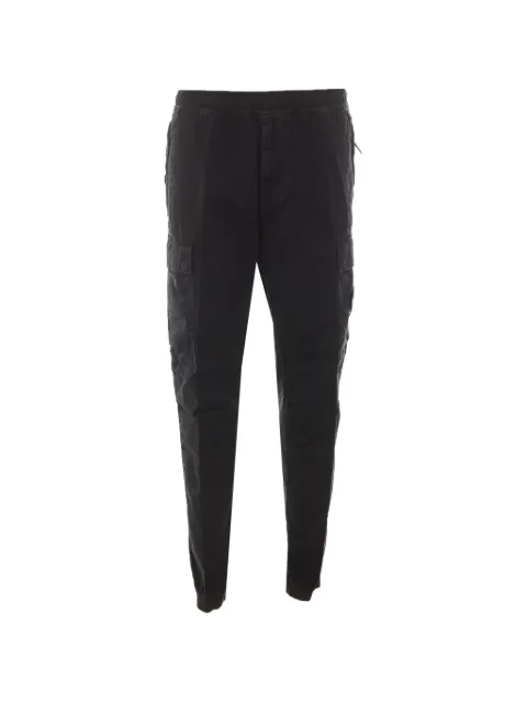 Stone Island pants cargo 3100033 de algodón y sarga orgánica con efecto envejecido