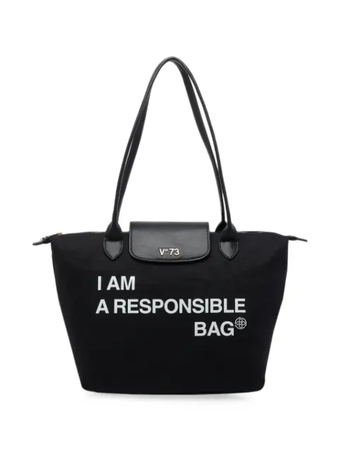 V°73 logo-print tote bag