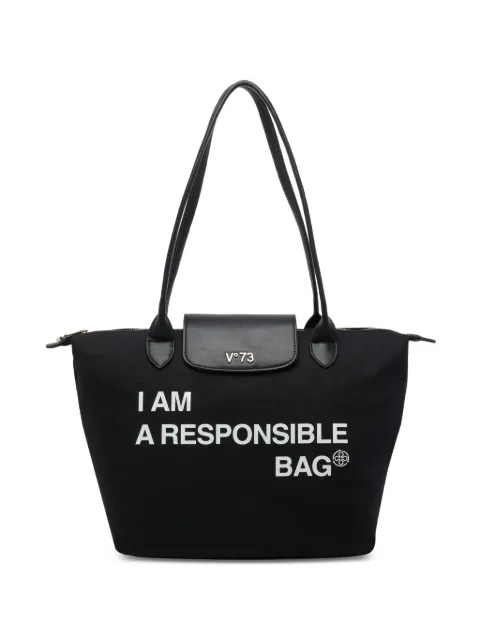V°73 logo-print tote bag