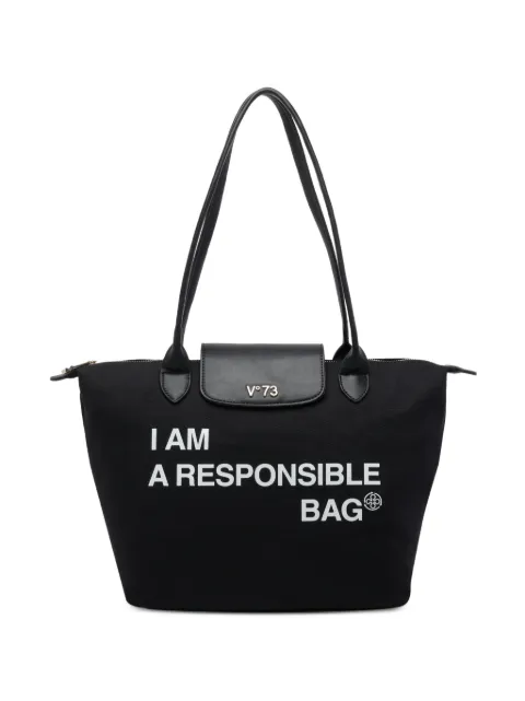V°73 logo-print tote bag