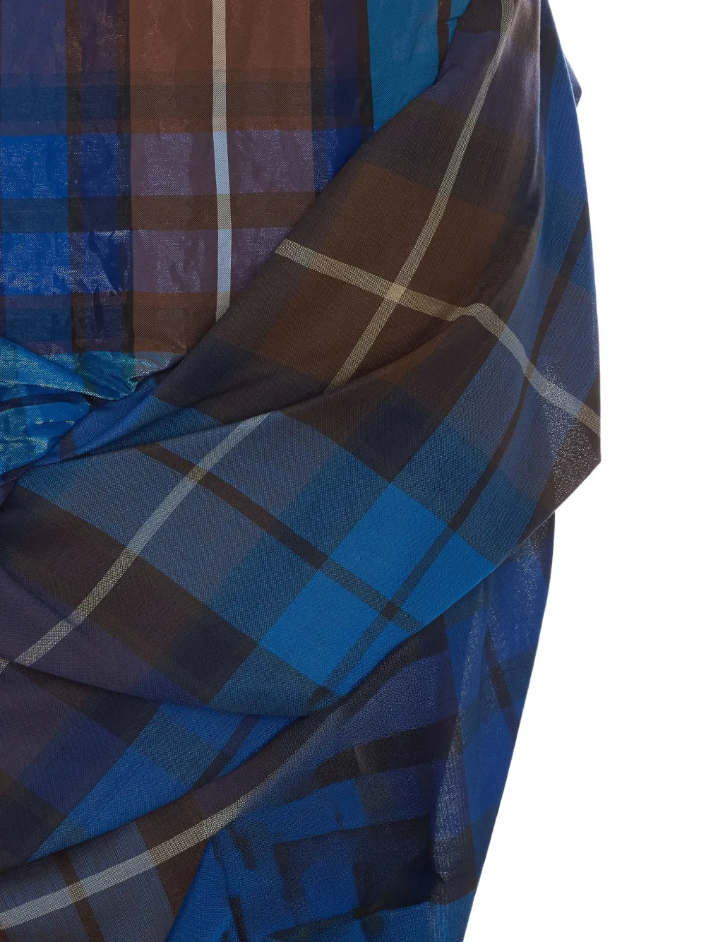 Vivienne Westwood check-pattern asymmetrical skirt Blauw