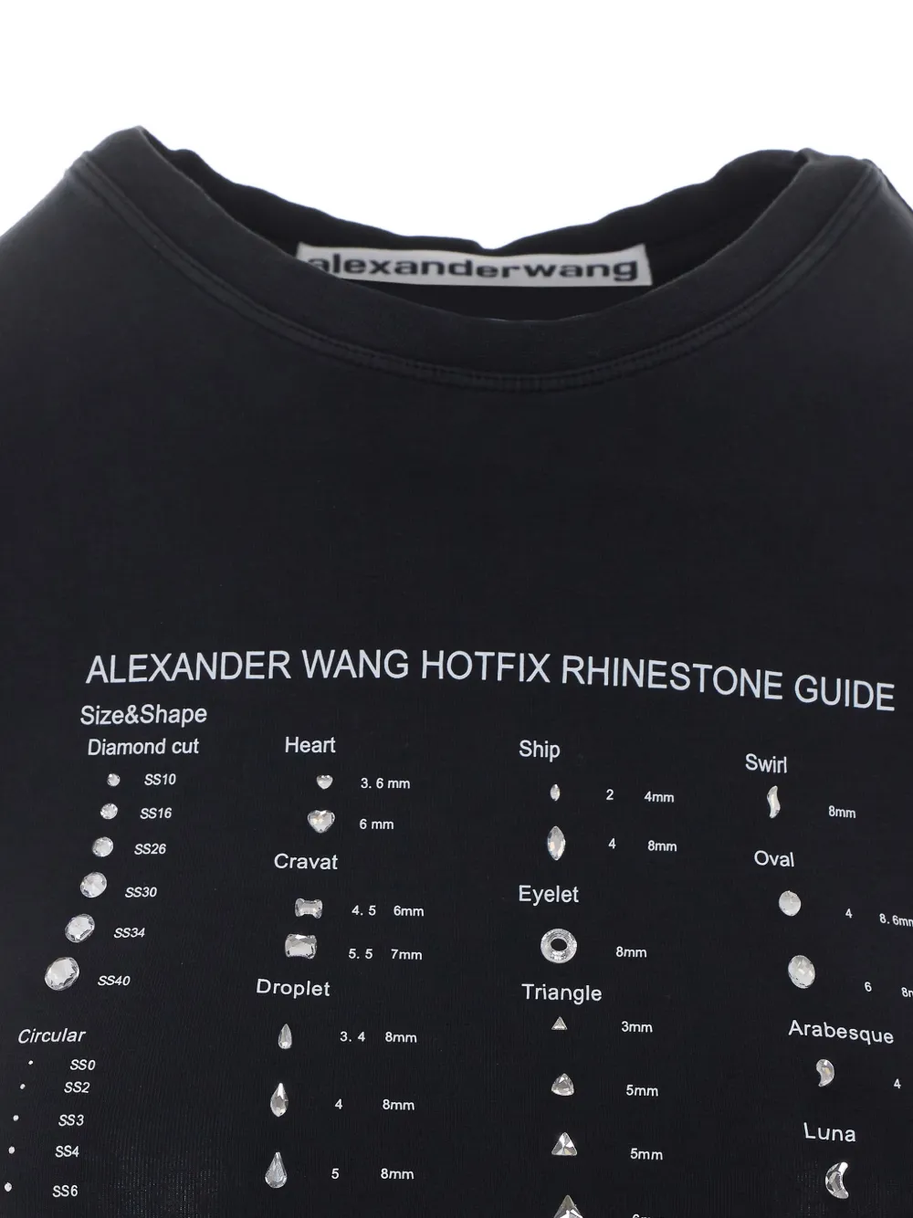 Alexander Wang T-shirt met grafische print en kristallen Zwart