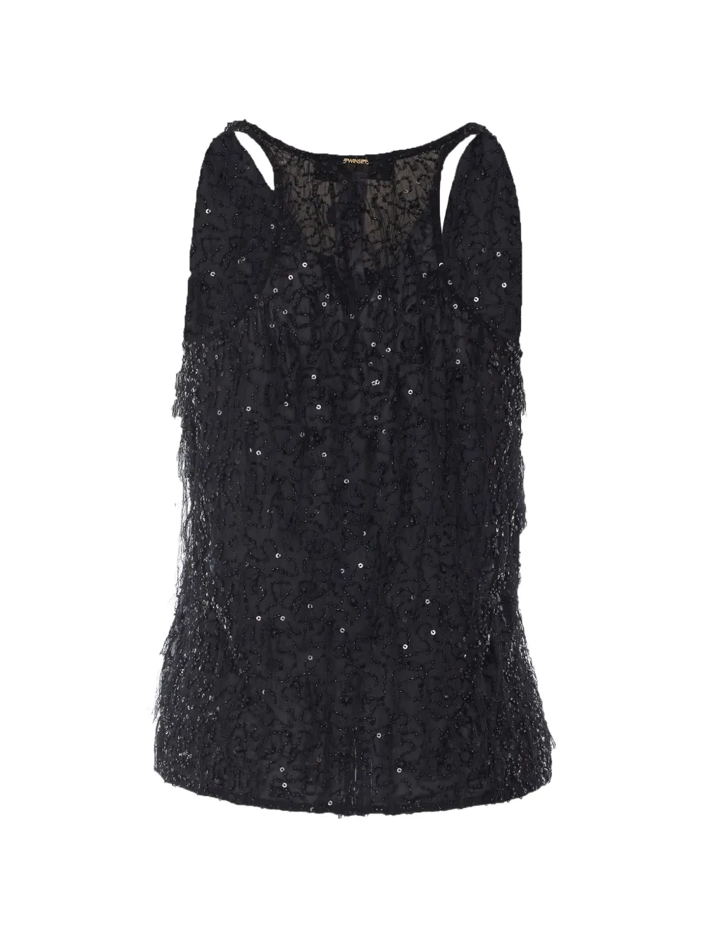 TWINSET Top verfraaid met pailletten en stras Zwart