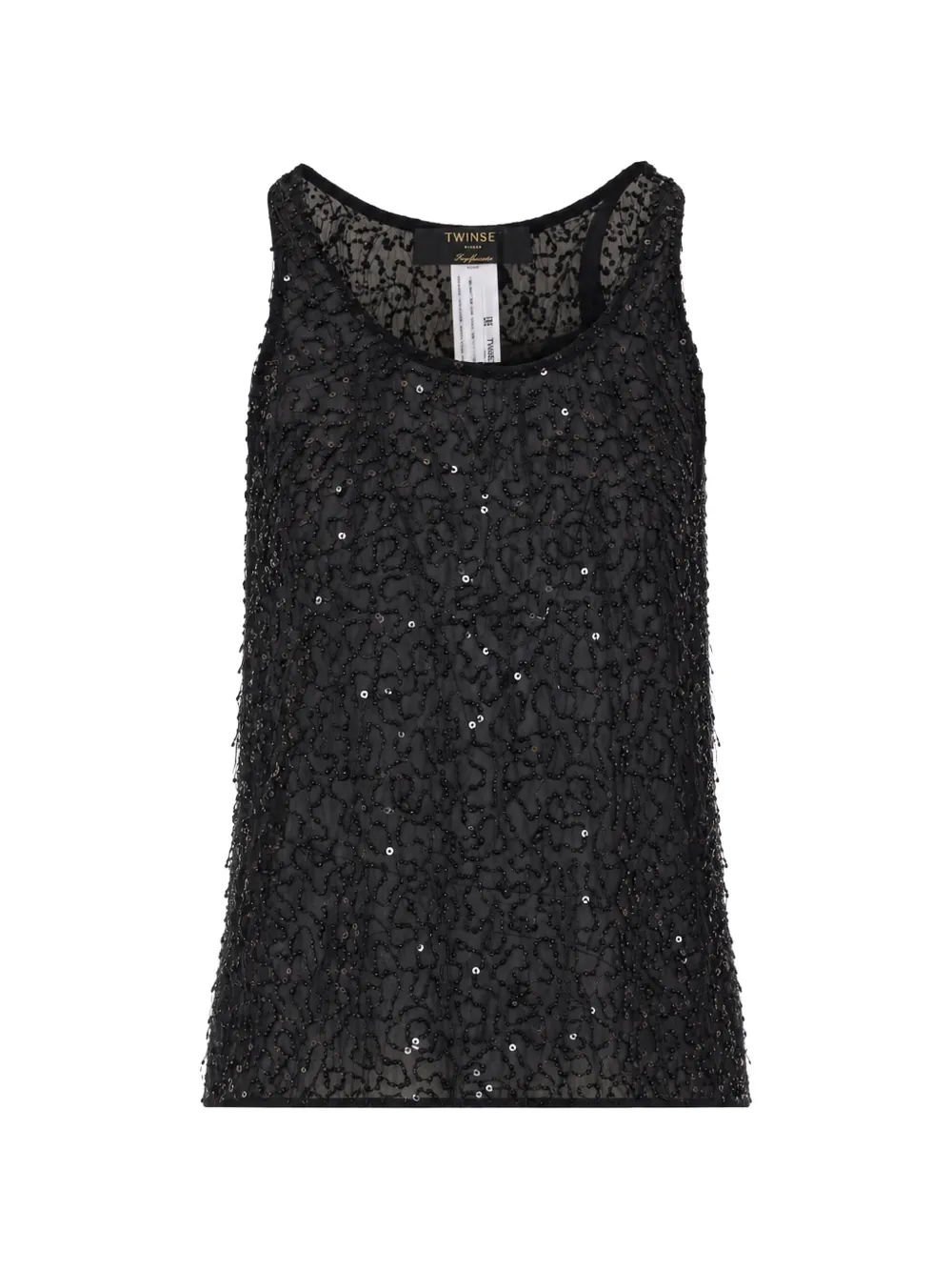 TWINSET sequin-embellished rhinestone top