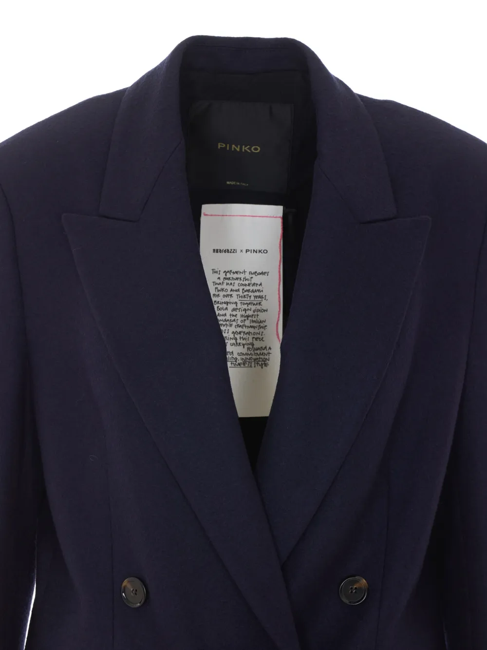 PINKO double-breasted peak-lapels jacket Blauw