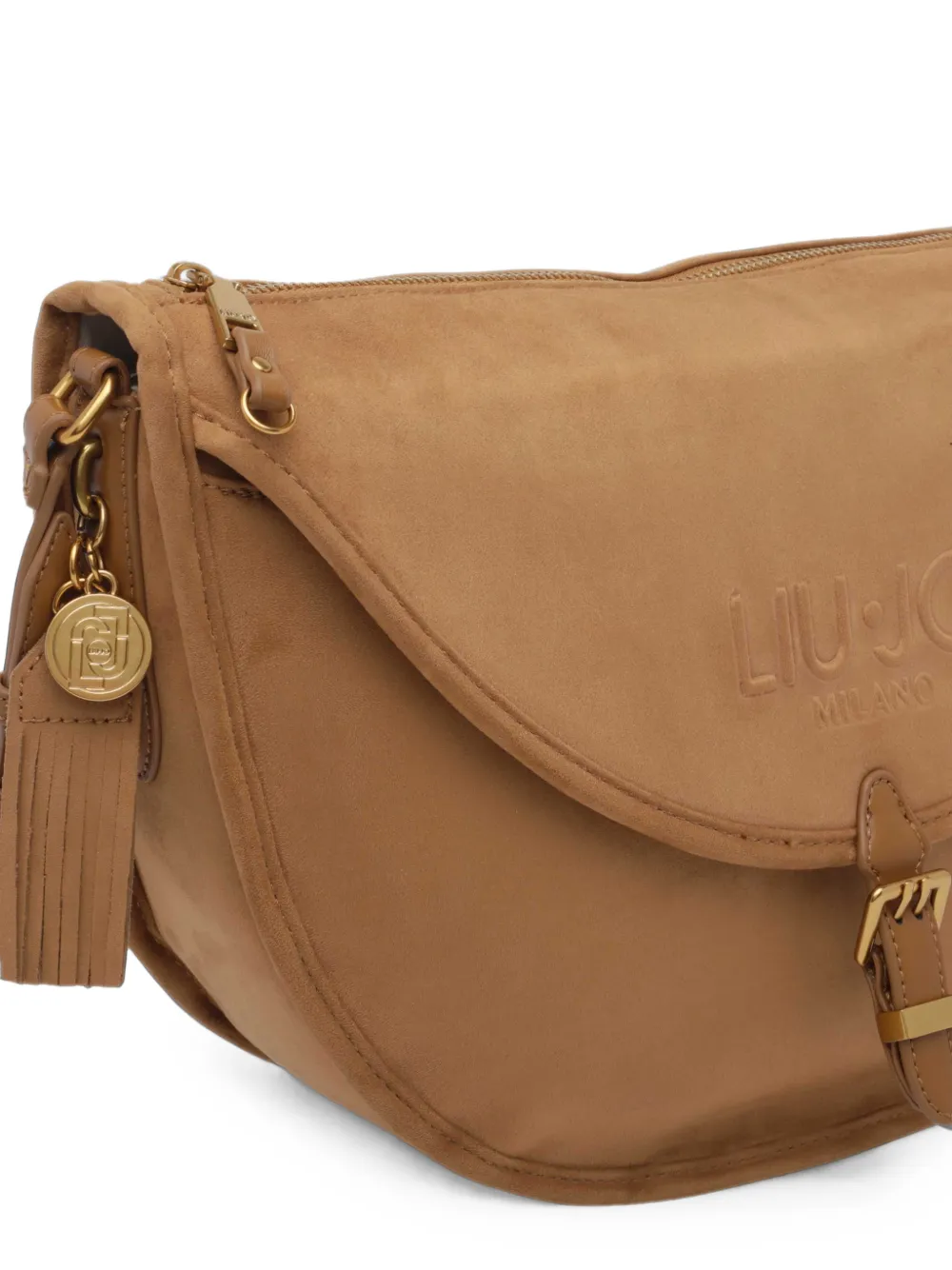 LIU JO Crossbodytas met suède-effect en gespdetail Beige