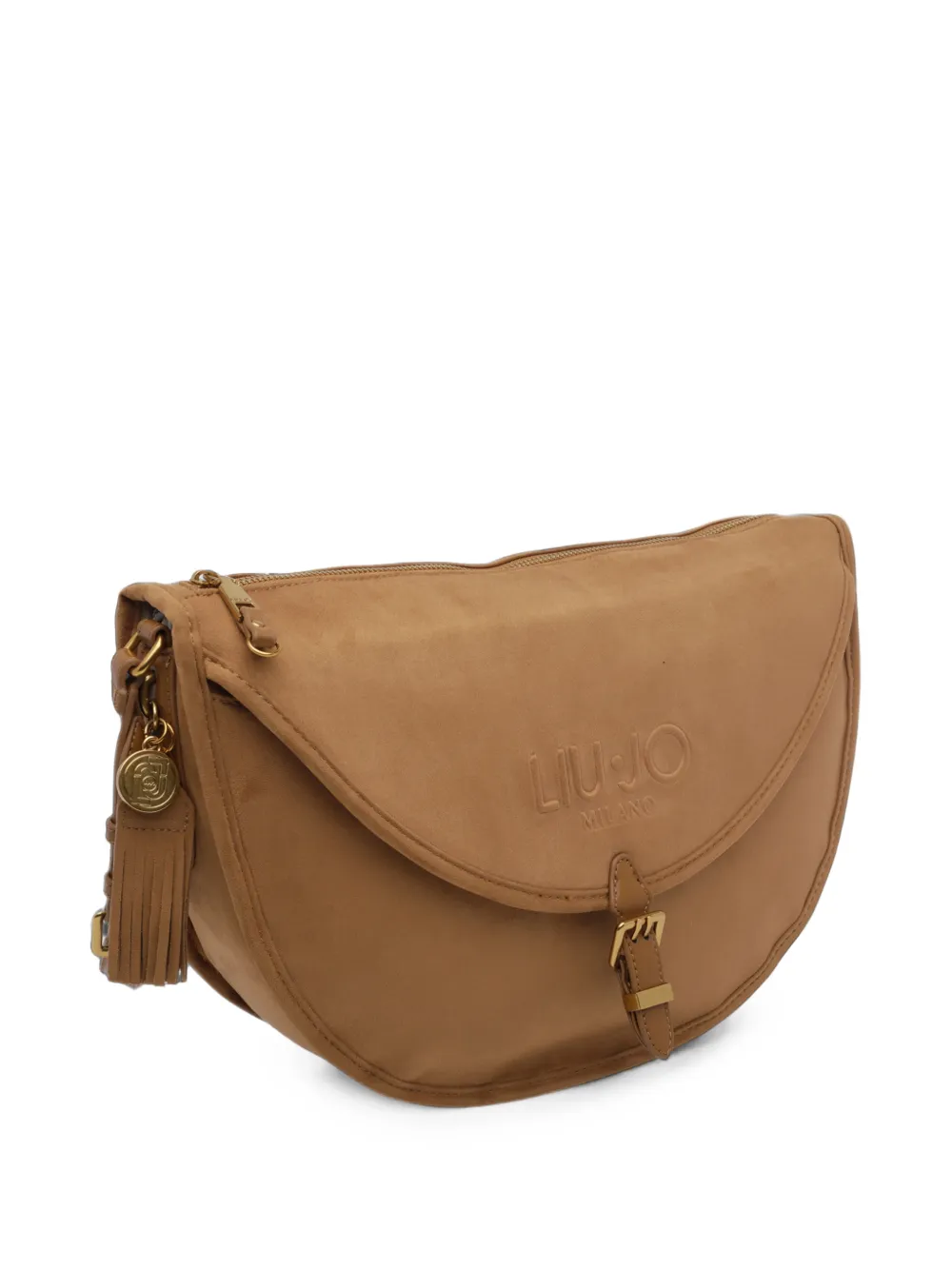 LIU JO Crossbodytas met suède-effect en gespdetail Beige