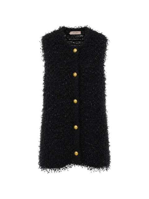 TWINSET chaleco texturizado con botones