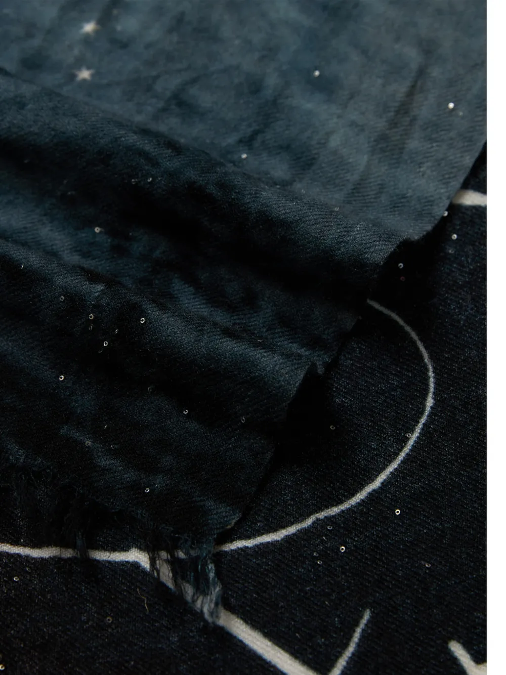 Faliero Sarti New Starsky sequin-embellished scarf Blauw