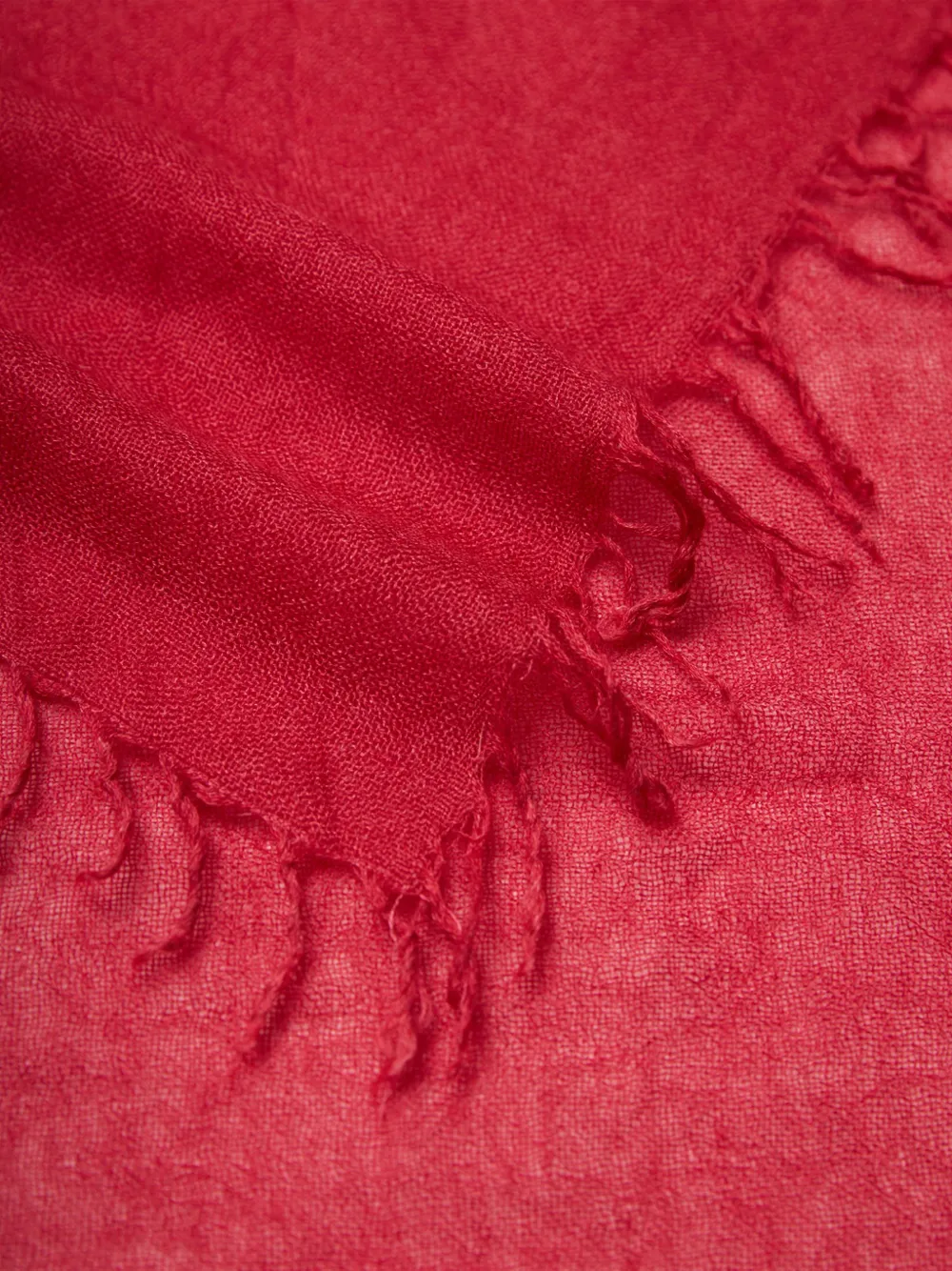 Faliero Sarti Enrica frayed-edge scarf Rood
