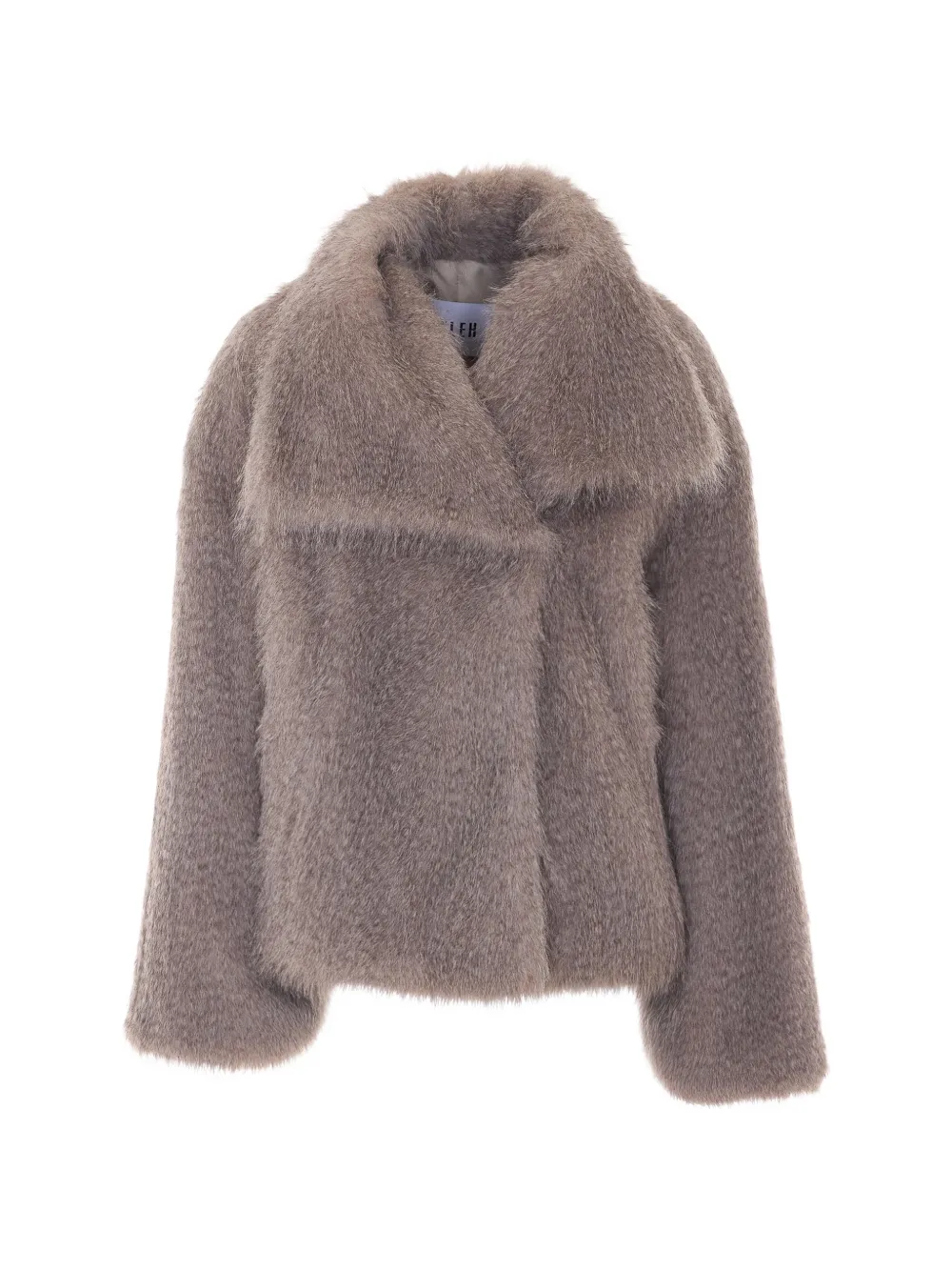 Eleh faux-fur notched-lapel jacket - Grau