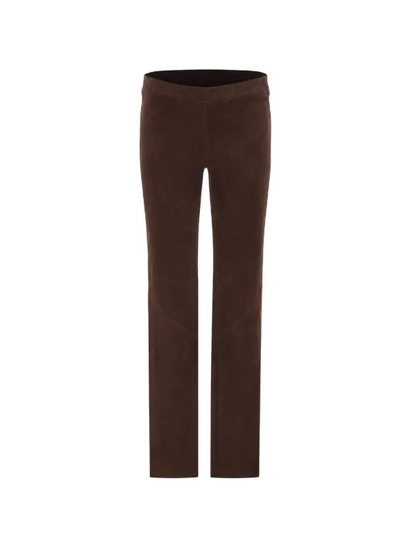 Arma Roche Leather Leggings in Brown
