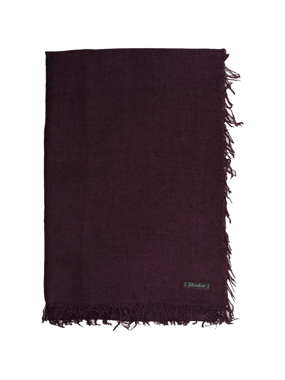 Faliero Sarti Enrica frayed-edge scarf Paars