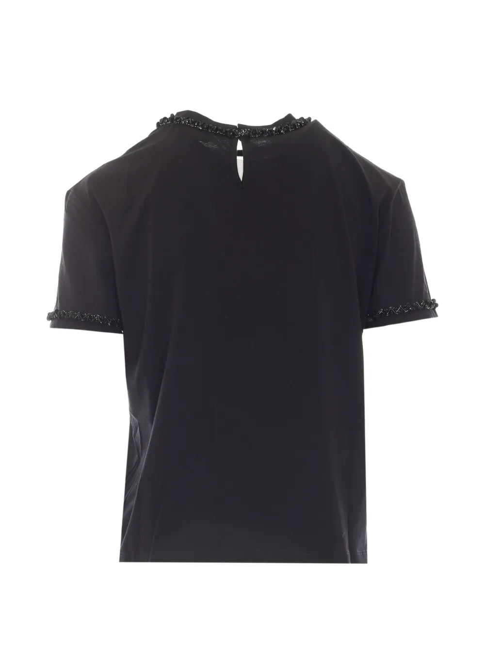 TWINSET T-shirt met strikdetail en pailletten Zwart