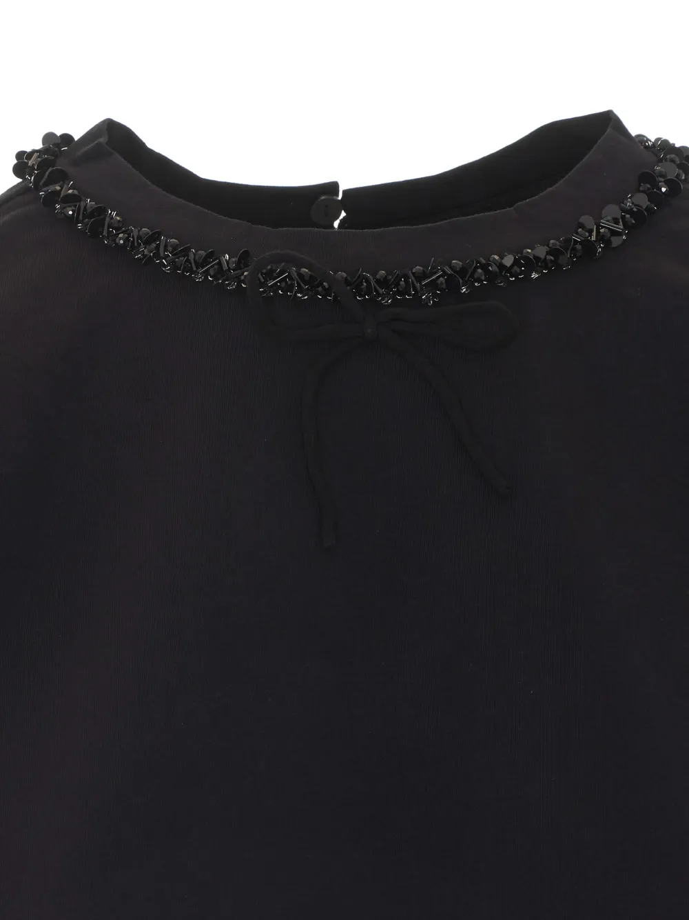 TWINSET T-shirt met strikdetail en pailletten Zwart