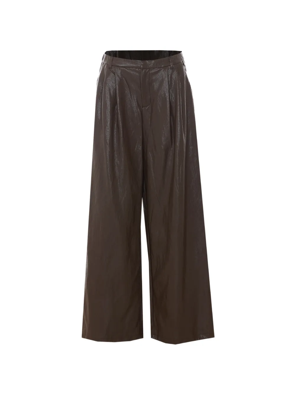 Eleh pleated wide-leg trousers - Marrone