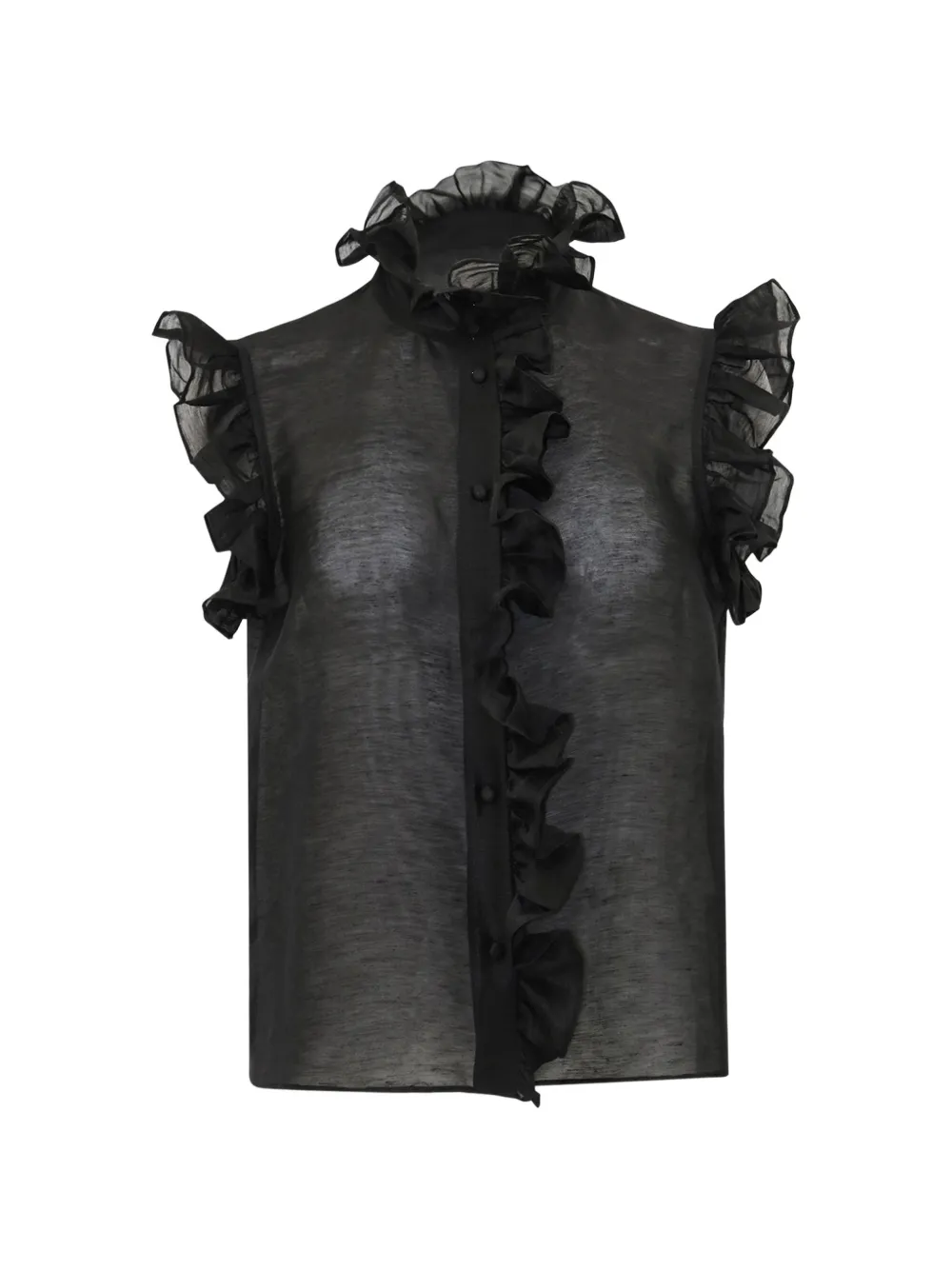 Christy Lynn Marfa ruffled sleeveless top