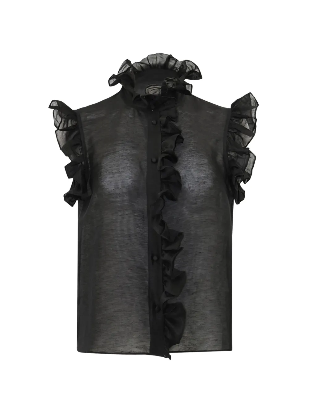 Christy Lynn Marfa ruffled sleeveless top