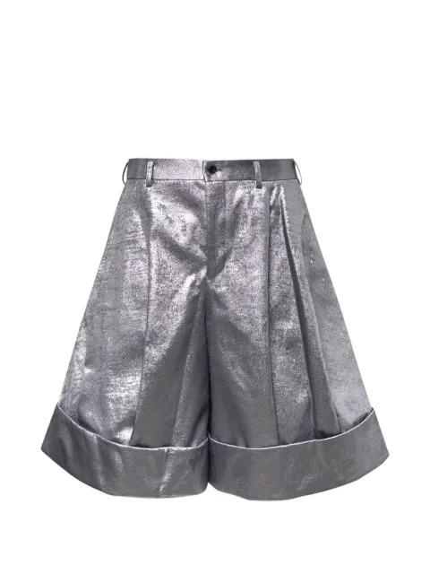 Comme des Garçons Homme Plus metallic-effect pleated shorts