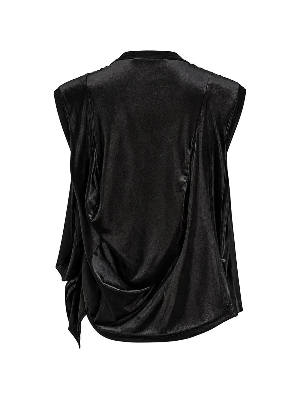 Comme Des Garçons draped pleated blouse Zwart
