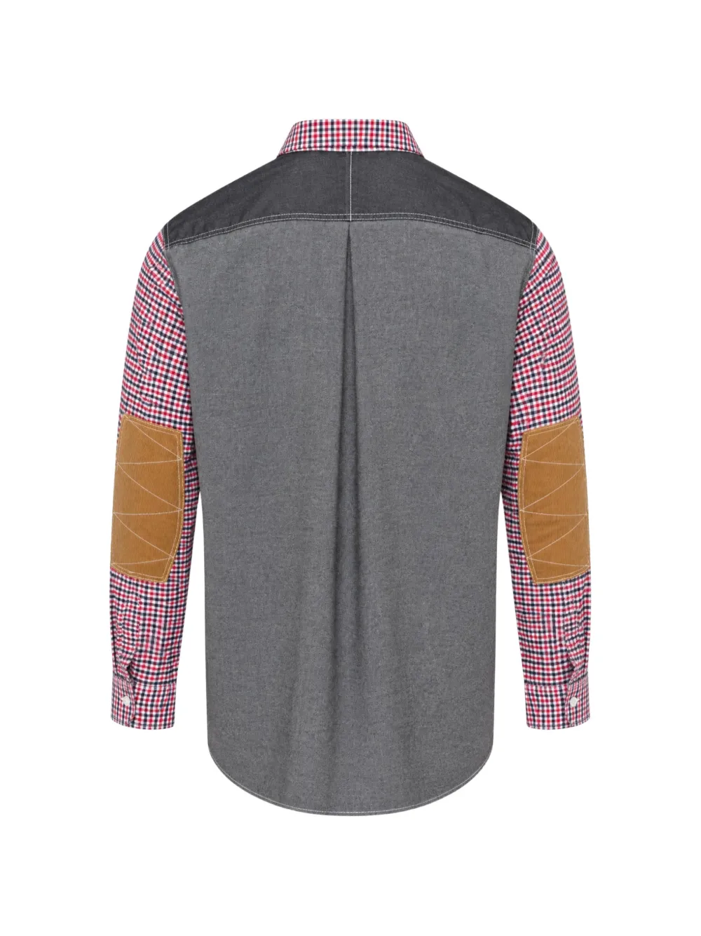 Junya Watanabe Check-print Panelled Shirt in Red, view 2