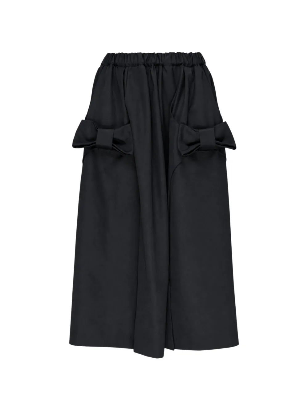Comme Des Garçons Girl bow-detail elasticated maxi skirt Zwart