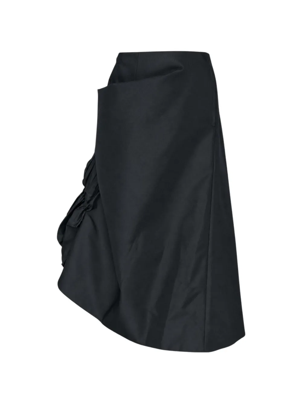 Comme Des Garçons ruffled asymmetric skirt Zwart