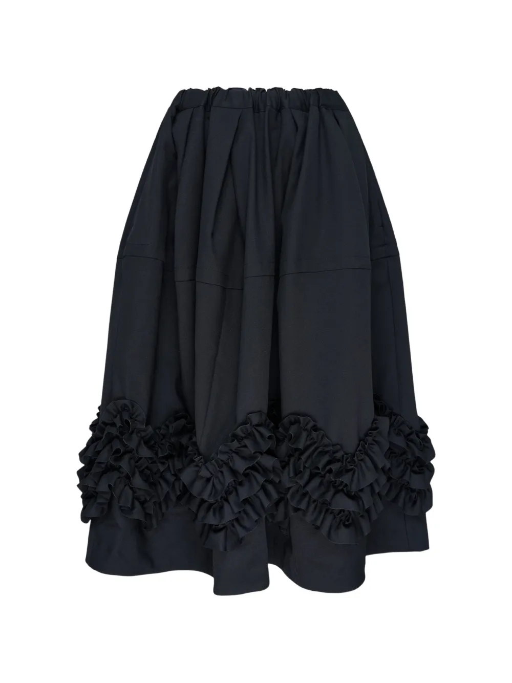 Comme Des Garçons Comme Des Garçons ruffled tiered maxi skirt - Schwarz