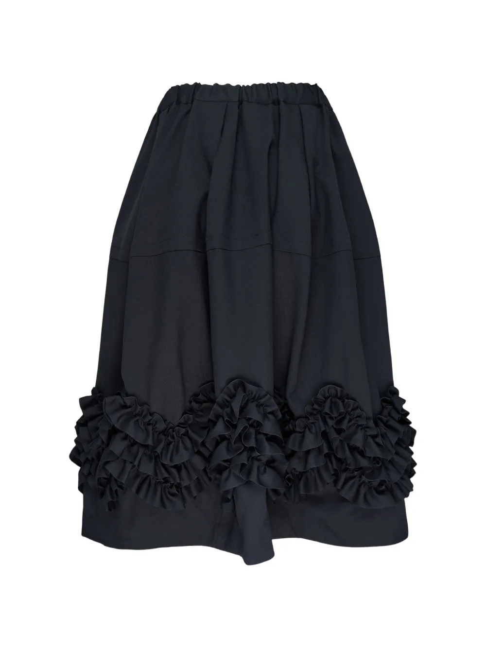 Comme Des Garçons Comme Des Garçons ruffled tiered maxi skirt Zwart
