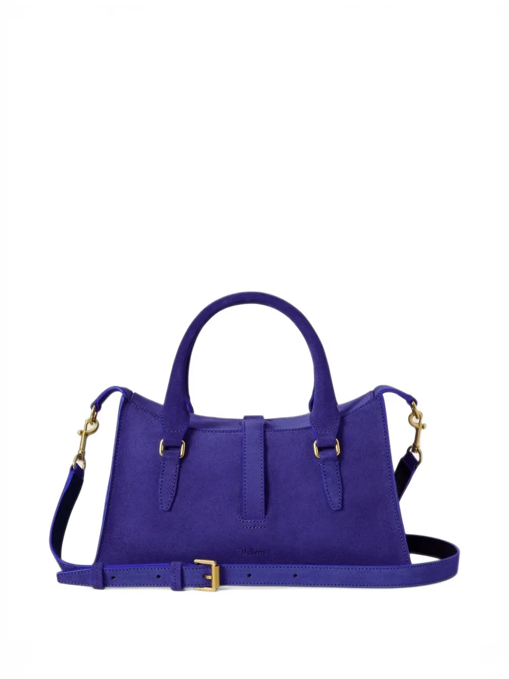 Mulberry Roxanne buckled suede tote bag Blauw