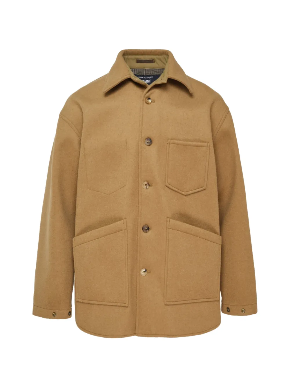 Comme des Garçons Homme button-up patch-pocket jacket - Toni neutri