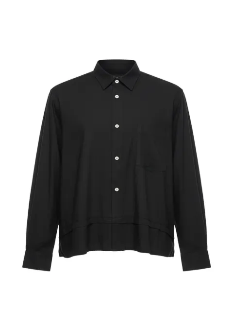 Comme des Garçons Homme Plus layered-hem chest-pocket shirt