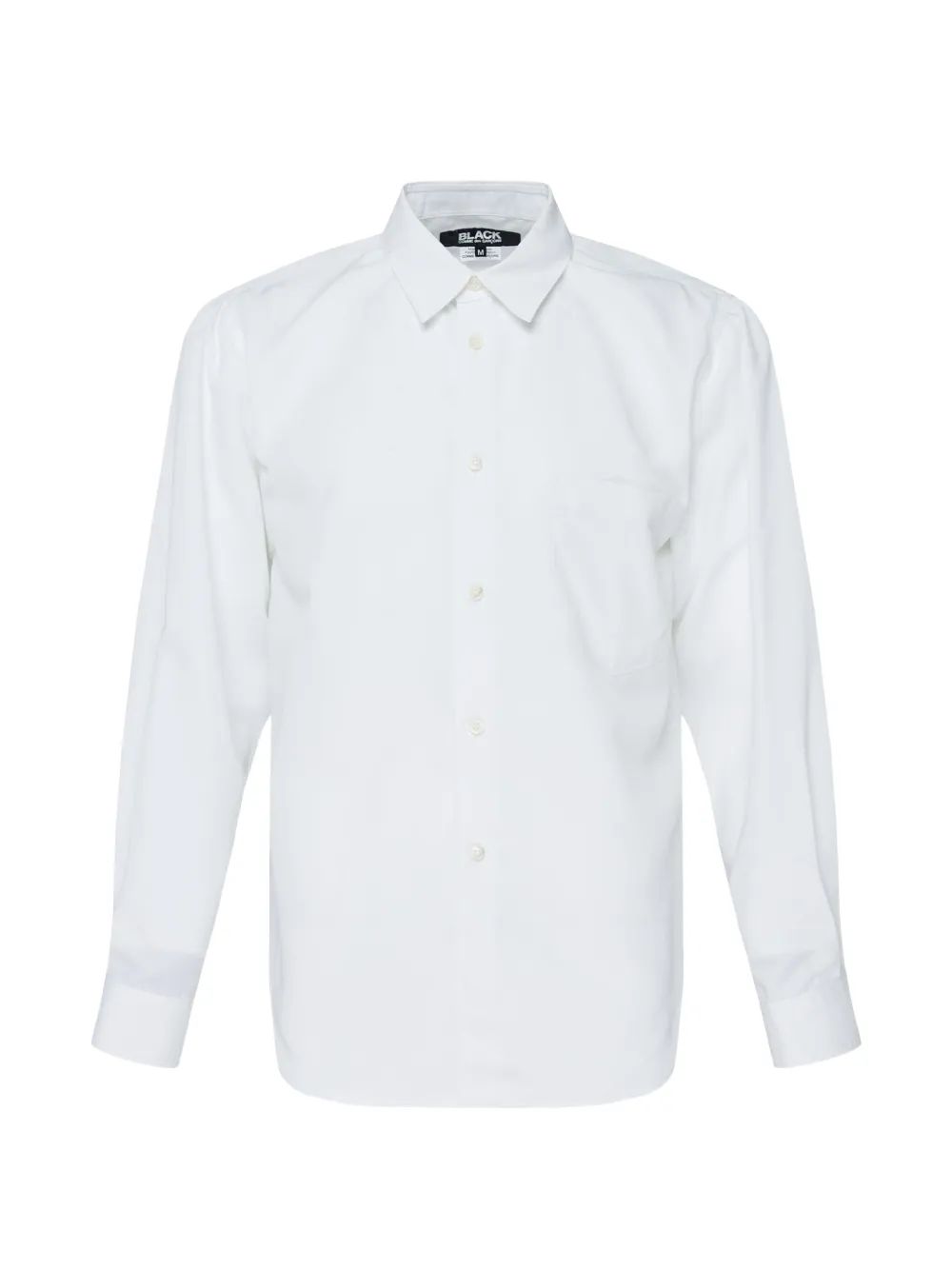 Black Comme Des Garçons gathered-back shirt Wit