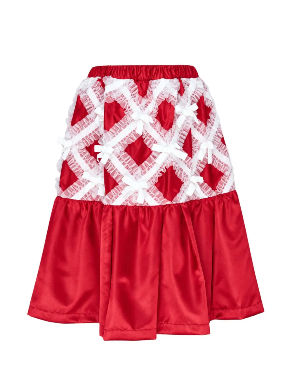 Comme Des Garçons Girl Midirock mit Schleife - Rot