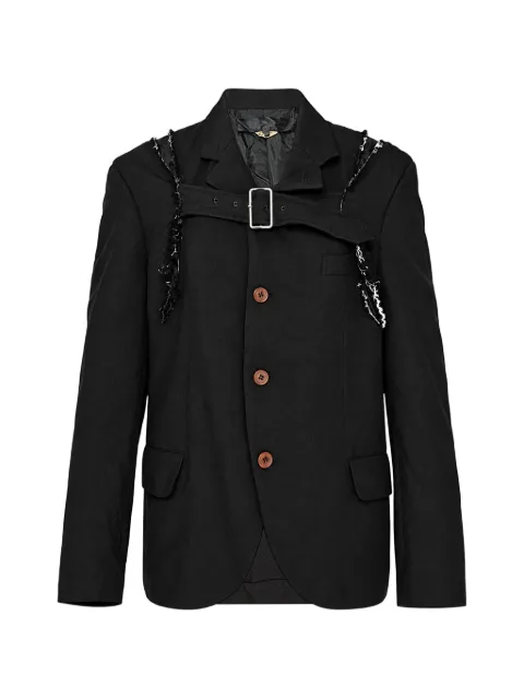 Comme Des Garçons Comme Des Garçons blazer effiloché à boucle