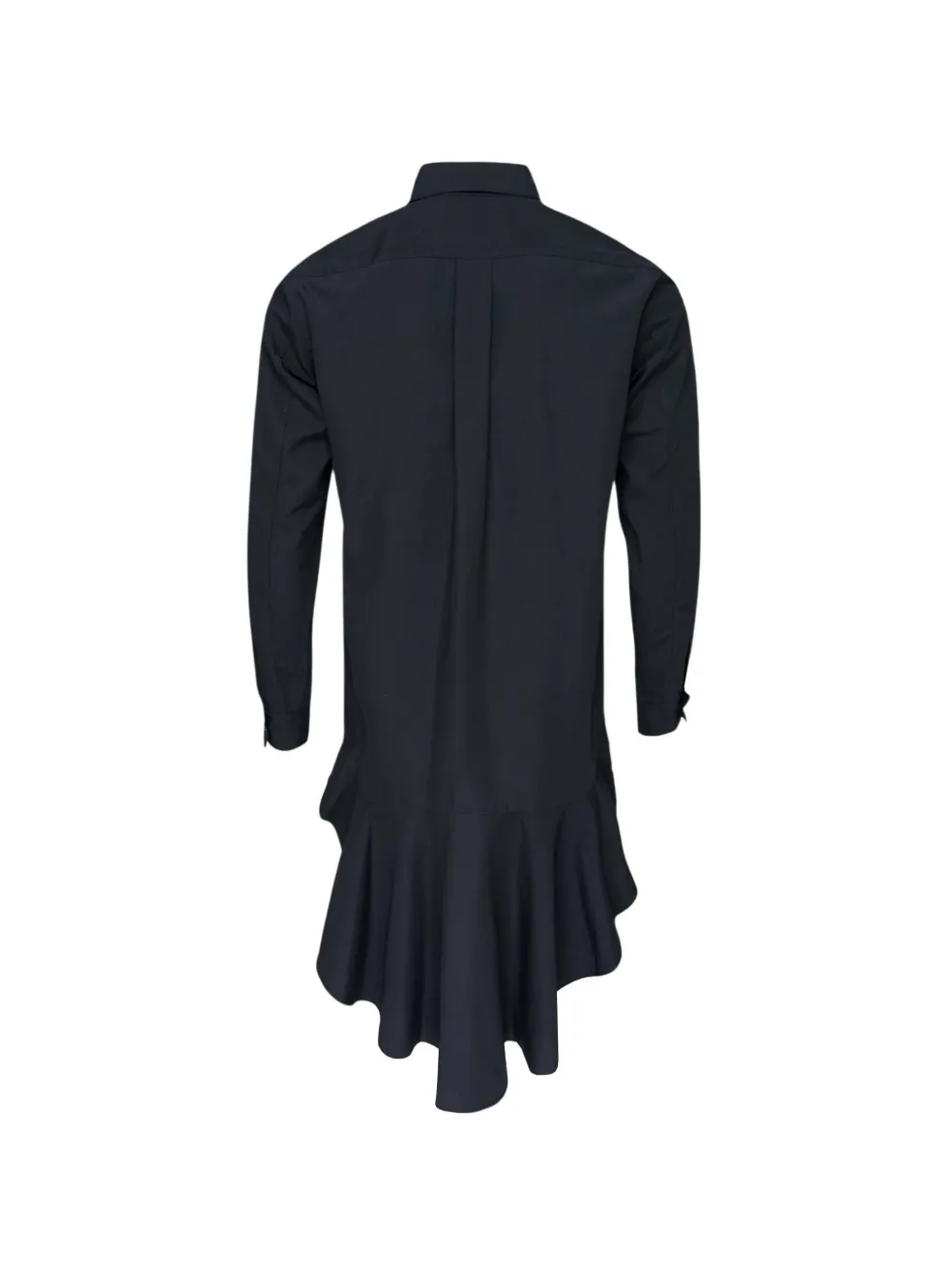 Black Comme Des Garçons ruffled-hem shirt Zwart