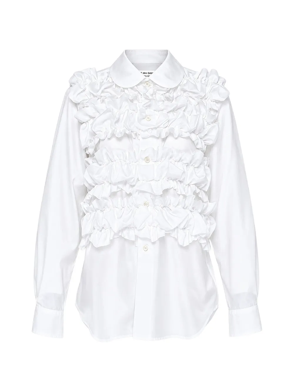 Comme Des Garçons Comme Des Garçons ruffled long-sleeve shirt Wit