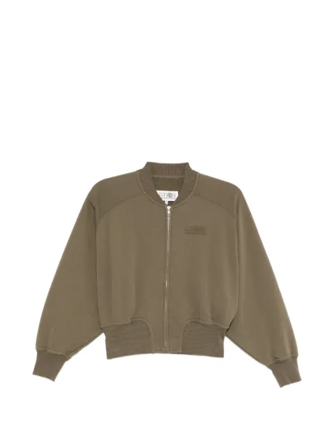 MM6 Maison Margiela sudadera con logo bordado y cierre