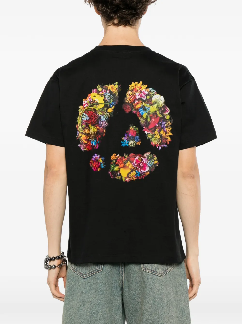 PEACE AND AFTER logo-print T-shirt Zwart