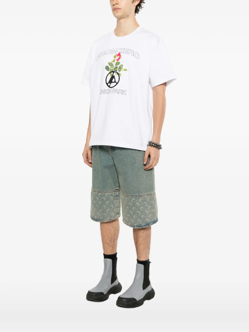 PEACE AND AFTER Linkin Park x Azuma Makoto From Zero Camellia T-shirt Wit