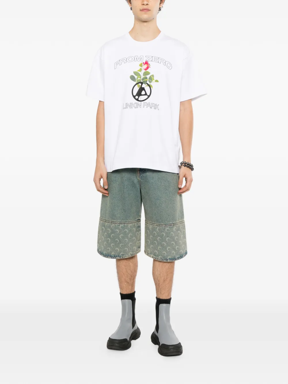 PEACE AND AFTER Linkin Park x Azuma Makoto From Zero Camellia T-shirt Wit