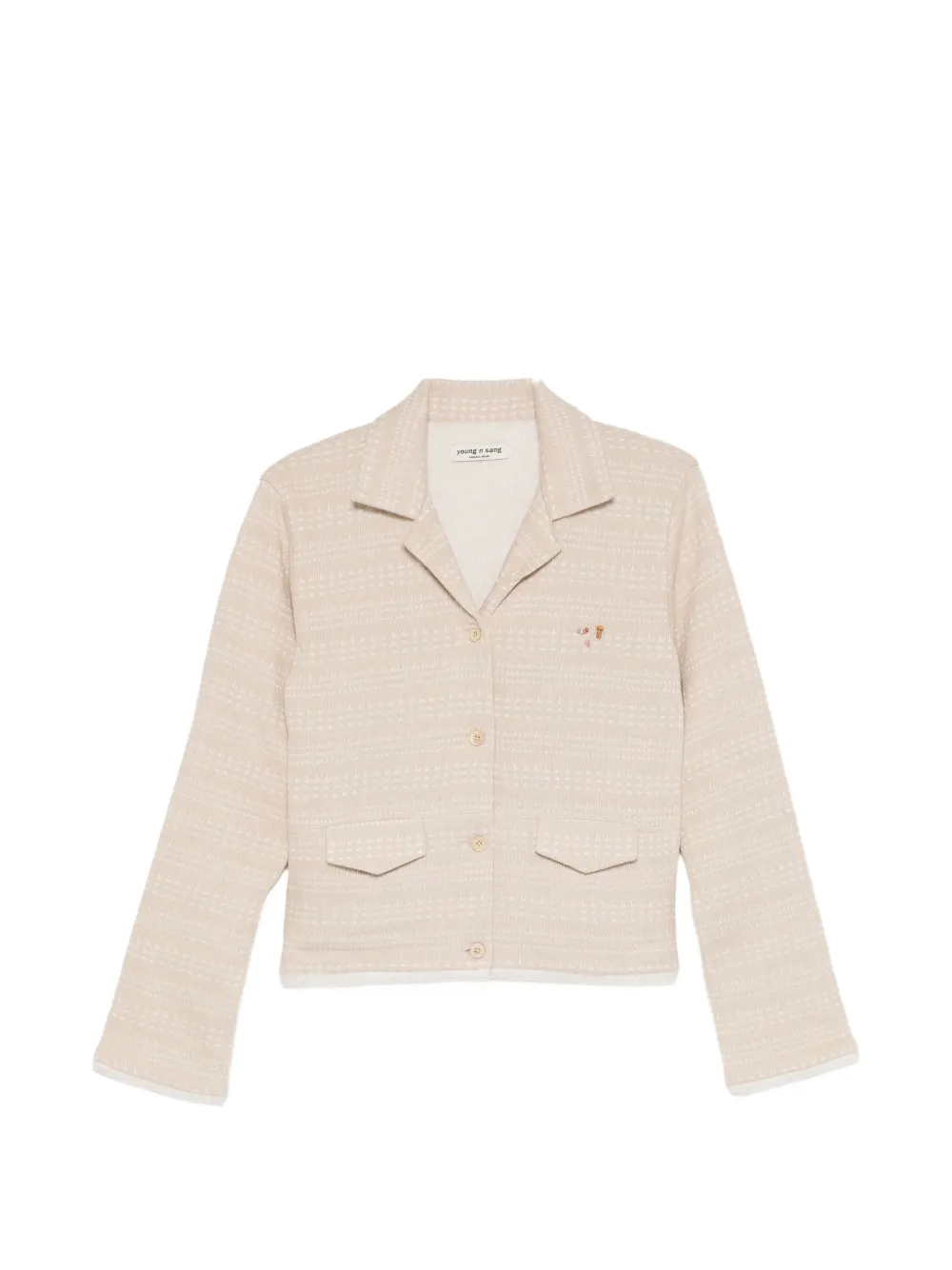 YOUNG N SANG knitted crop jacket - Toni neutri