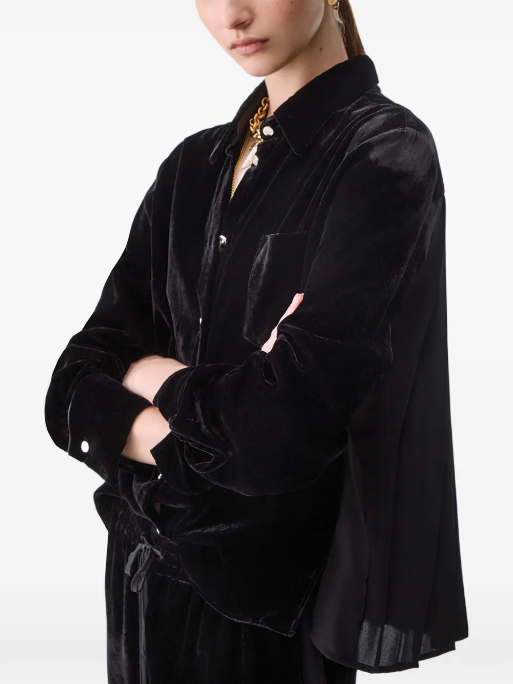 LIU JO Fluwelen blouse Zwart