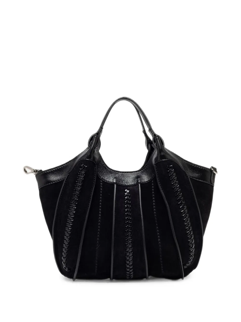 GIANNI CHIARINI medium Dua braided leather tote bag Zwart