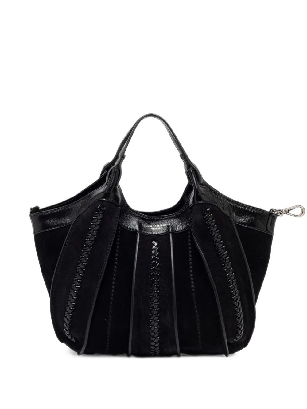 GIANNI CHIARINI medium Dua braided leather tote bag Zwart