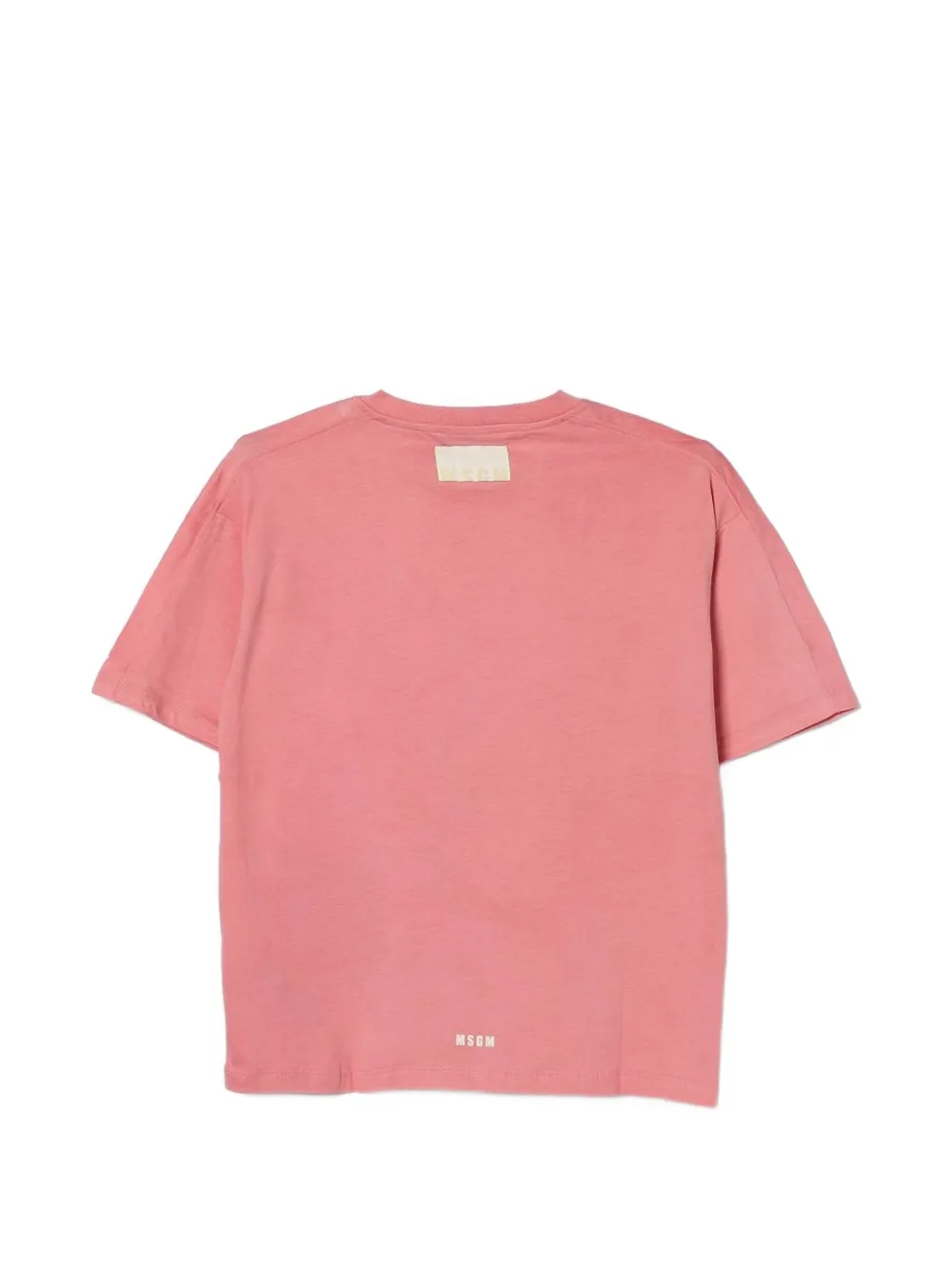 MSGM Kids Katoenen T-shirt met logoprint Roze