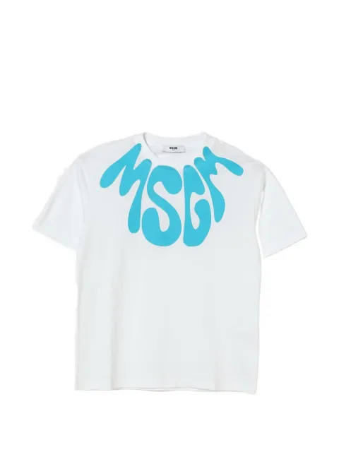 MSGM Kids logo-print cotton T-shirt