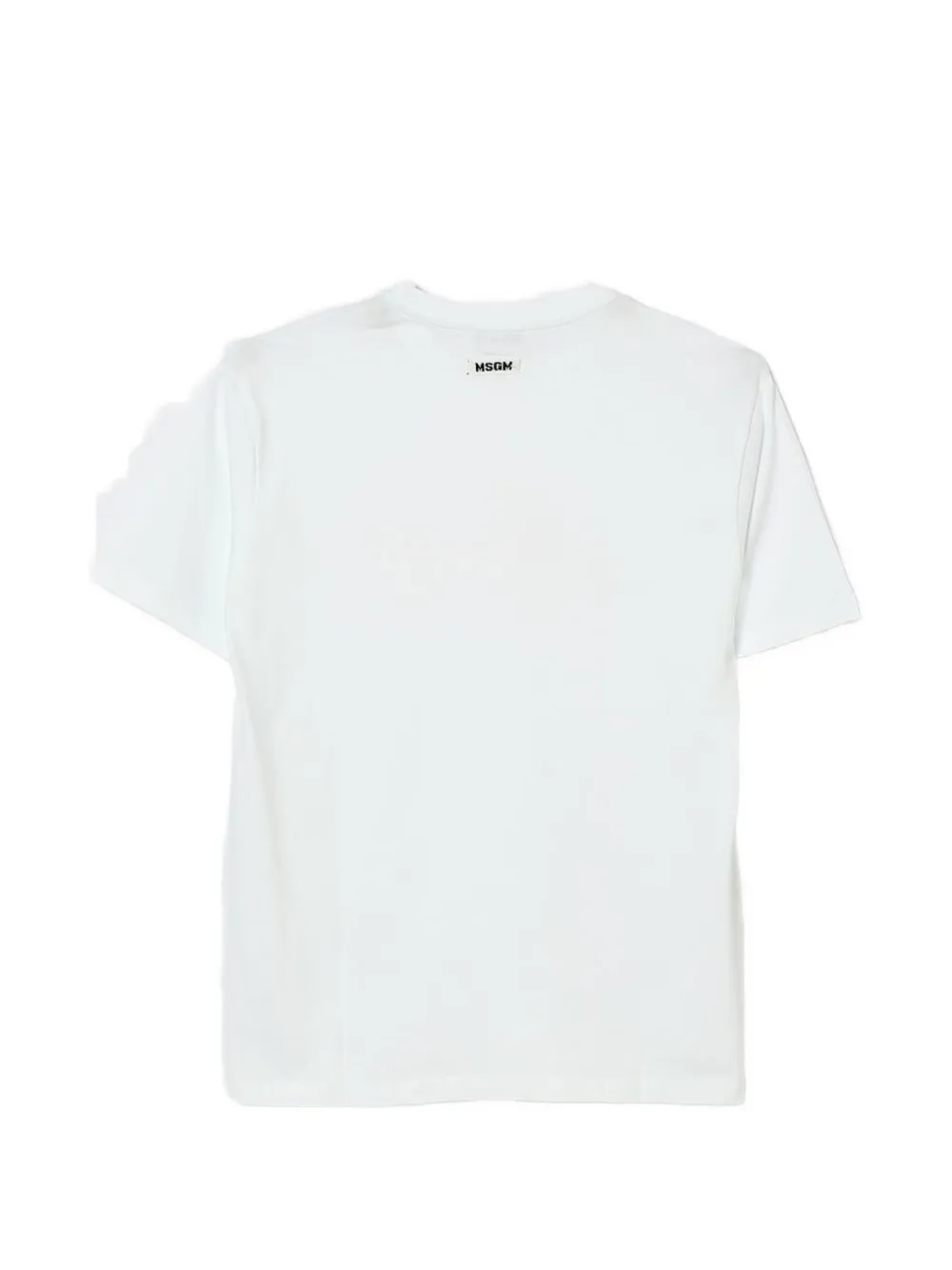 MSGM Kids logoprint T-shirt met bloemendetail Wit