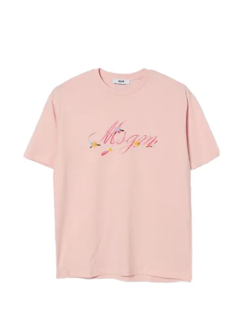 MSGM Kids logo-print cotton T-shirt